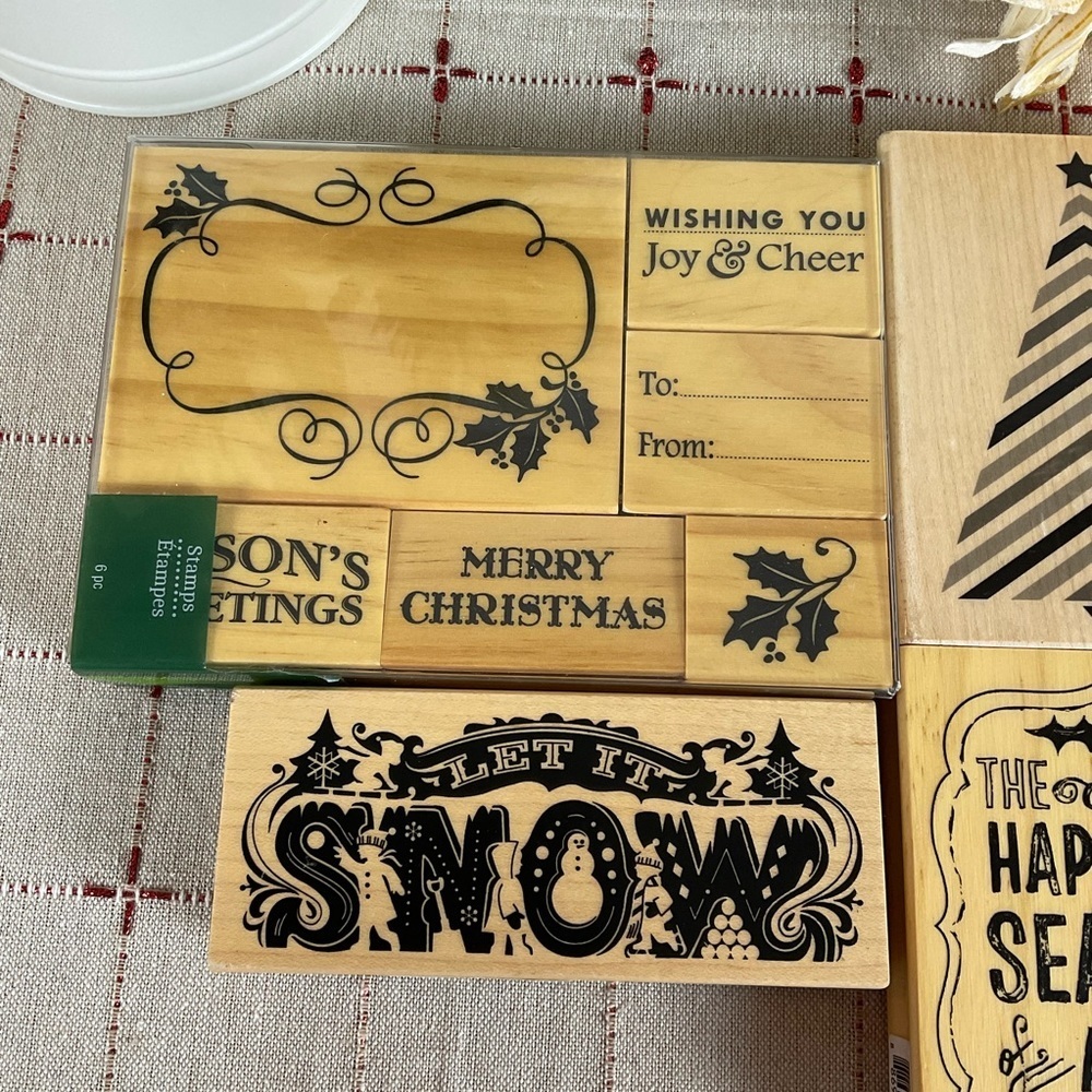 Christmas Themed Rubber Crafting Stamps Inkadinkado Hero Arts + more New - Picture 2 of 4